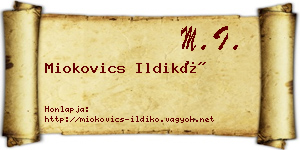 Miokovics Ildikó névjegykártya