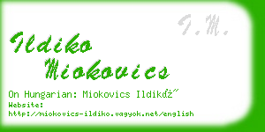 ildiko miokovics business card